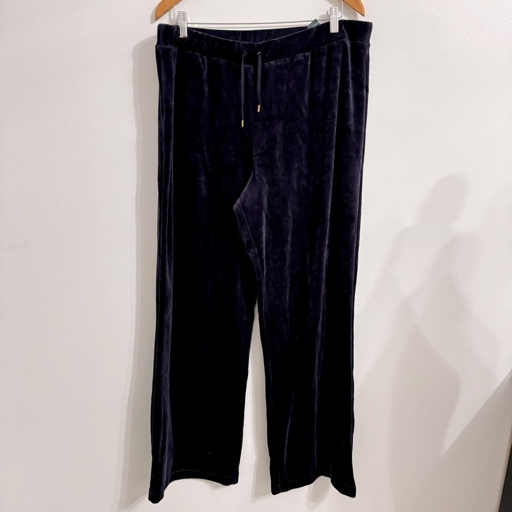 NWT LRL Ralph Lauren Purple Velour Pull On Pant size XL